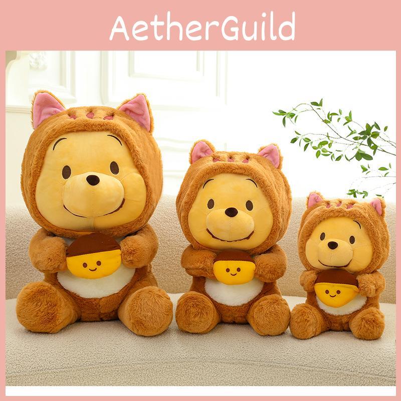 Pooh Bear Squirrel Plush Toy Adorable Cartoon Girls Kids Birthday Holiday Gift