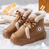 Fleece warm snow boots 2025 autumn and winter new thick-soled heightening white versatile cute short boots
