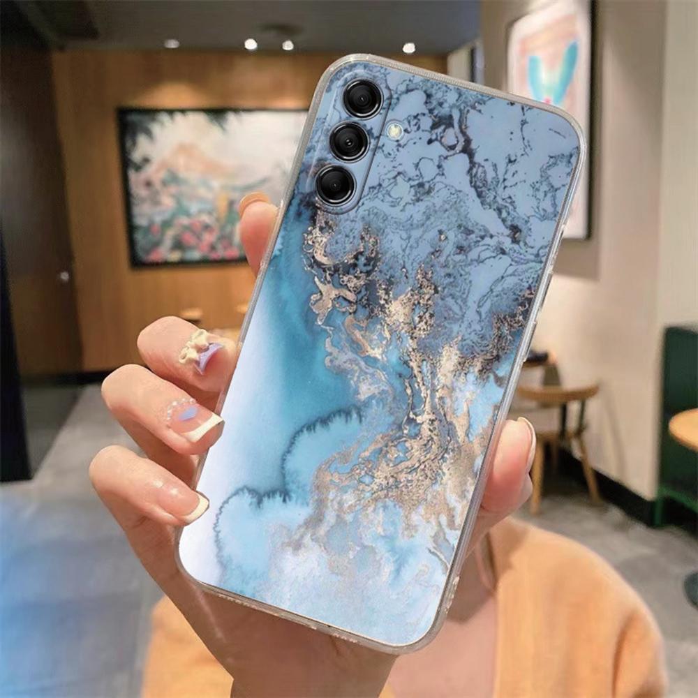 Pink Leopard Phone Case For Samsung Galaxy A56 A16 A17 A07 A06 A37 A57 A32 A22 A26 A36 Marble Artistic Transparent Clear Cover