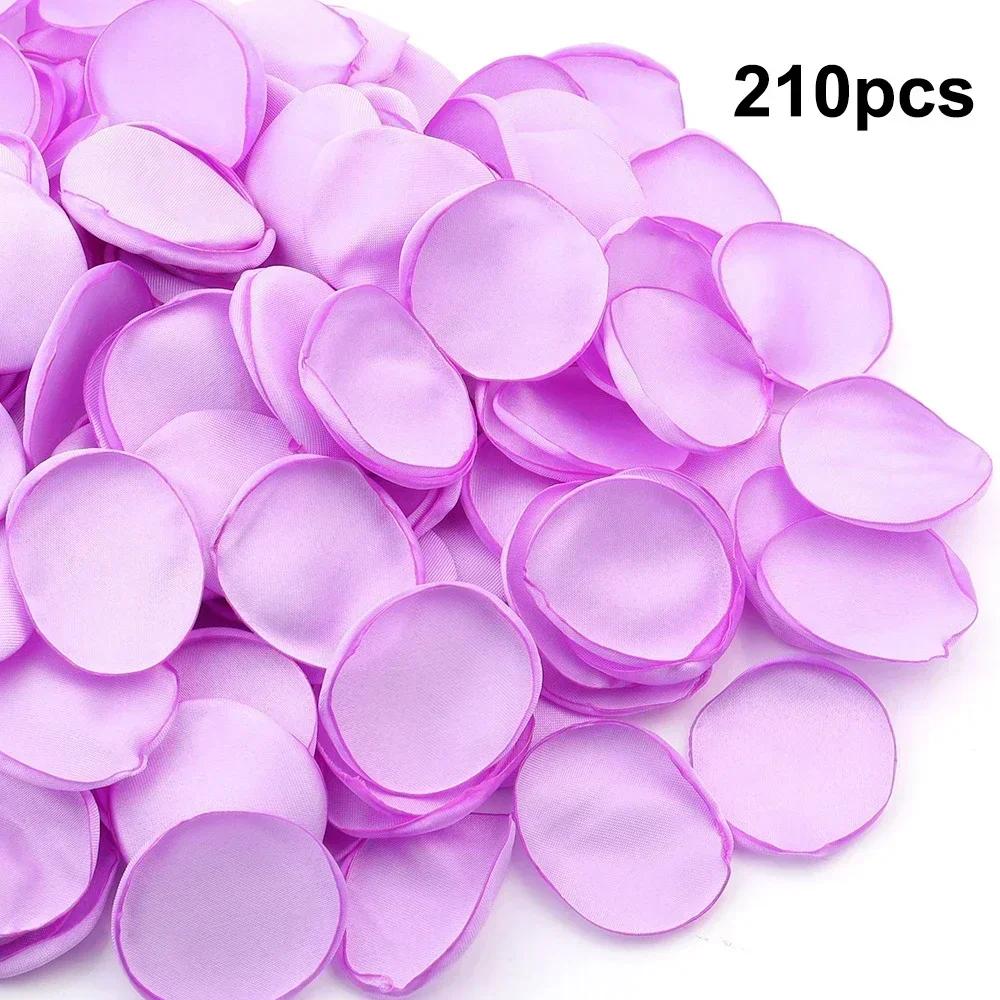 DIY Handmade Rose Petals For Weddings - 210 Pcs In 5 Elegant Colors For Home Garden Decor Accessory