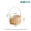 Willow Woven Princess Handbag: Floral Basket, Wedding Gift, and Pastoral Flower Arrangement Souvenir