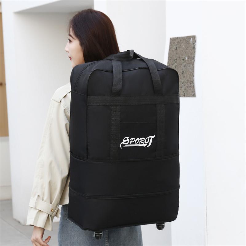 Large Capacity 158L Foldable Wheel Travel Bag - Checked Luggage for Study Abroad & Flights