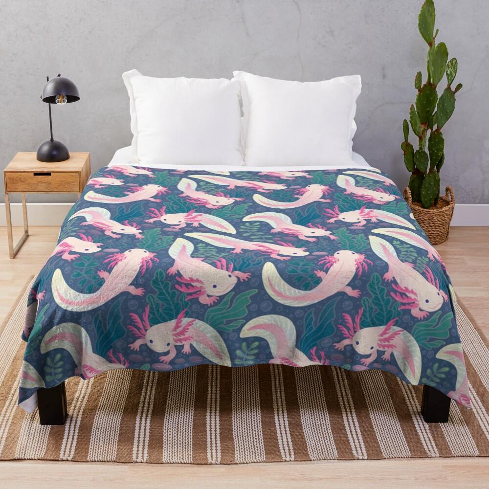 Axolotls Throw Blanket