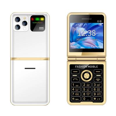 P20 Fashion skládací mobilní telefon 2,4palcový HD displej Čtyři SIM karty Bluetooth LED svítilna Rychlá volba Super tenký mini mobil