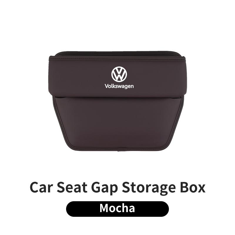 Car Trapezoidal Seat Gap Organizer PU Leather Storage Box Auto Accessories For VW R Scirocco Jetta Beetle Golf Passat TiguanSZ2