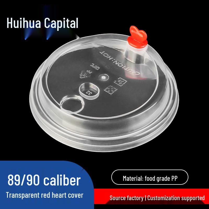 

Disposable Double-Layer Kraft Hot Drink Cups with Red Heart Lids