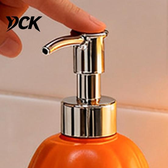 Decorative Bathroom Accessory Halloween Pumpkin Soap Dispenser, Refillable Lotion Liquid Hand Bottle, Vinyl Dispenser Durable Press Type Dispensing