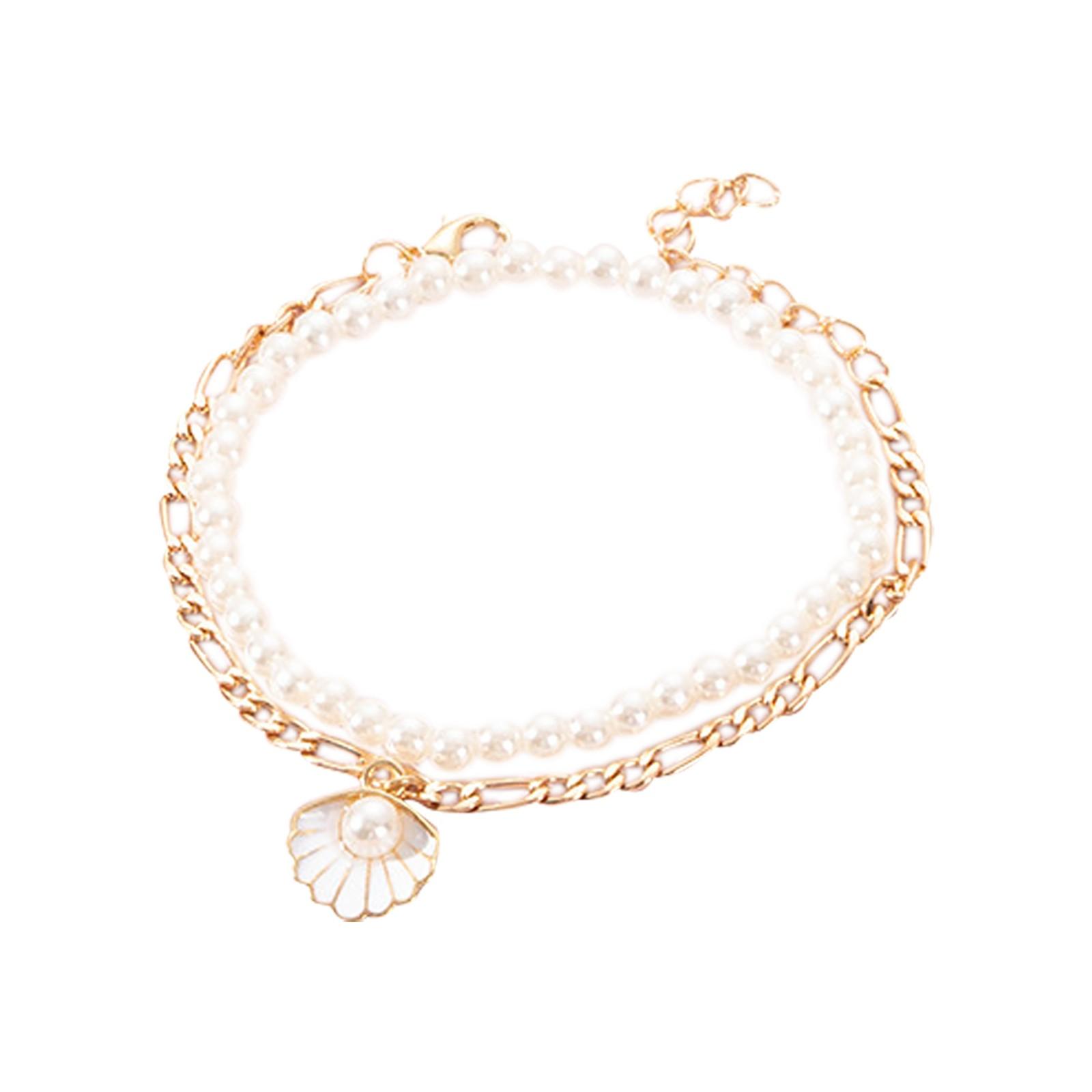 Пляжный браслет с жемчугом Пляжный браслет Женские аксессуары A