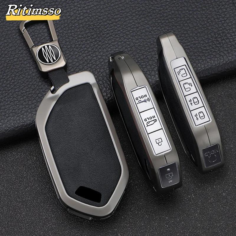 4 5 6 7 8 9 Knoppen Legering Autosleutelhoesje voor 2024 Kia EV9 Picanto Carnival Seltos Sorento Morning K5 KA4 Auto-accessoires