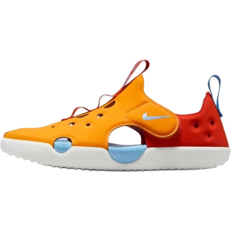 Nike Sunray Protect 4 PS Orange Peel Picante Red Kids Sneakers University-Blue HF6277-800