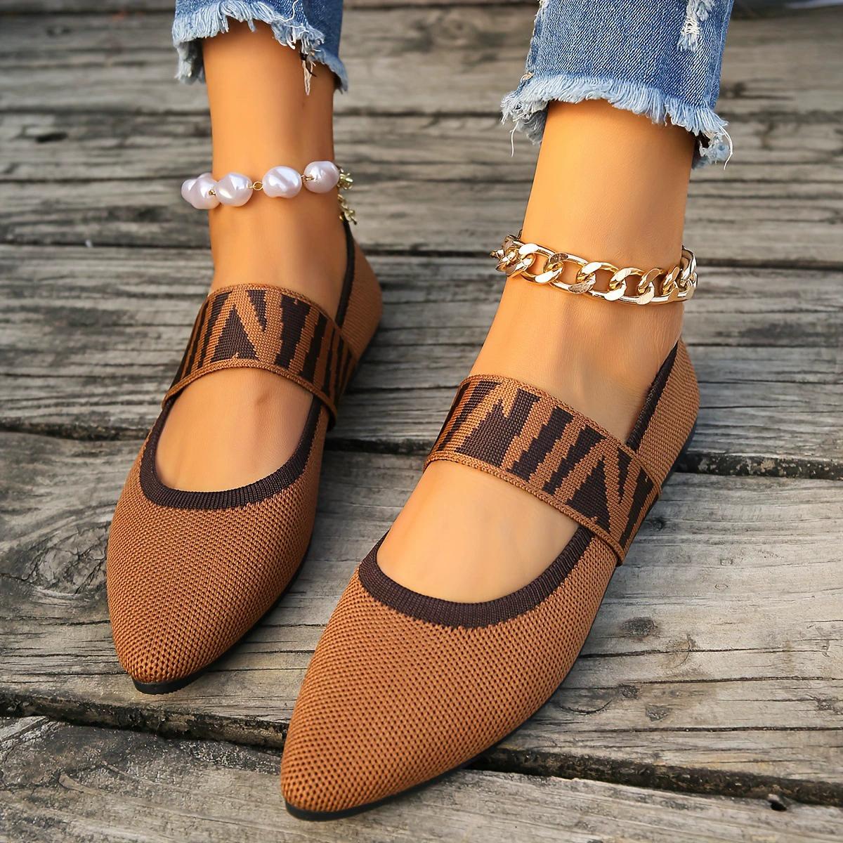 

Женские балетки, повседневная обувь, элегантные женские кроссовки на низком каблуке, босиком, удобные кроссовки с острым носком, бесплатная доставка 43 коричневый