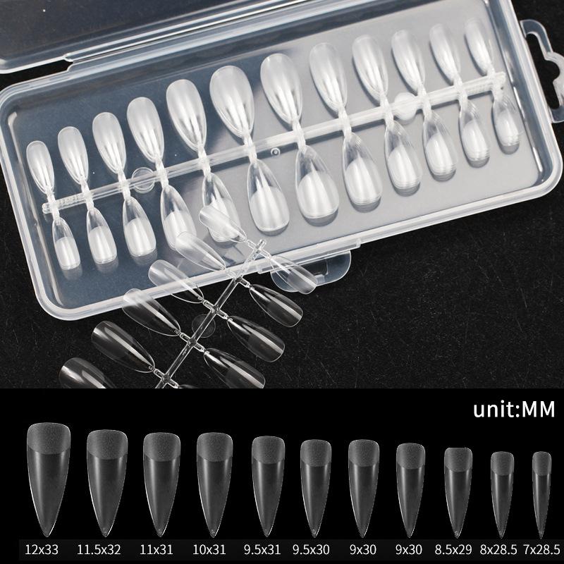 

120/240/504Pcs Full Cover Press On Nail Tips Stiletto Almond Square Coffin French False Fake Soak Off Gel Nail Extension Tips 11