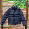 Mens High Collar Long Sleeve Seamless Cotton Puffer Jacket Urban Streetwear Casual Winter Coat