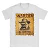 Summer Wanted Poster Cute Western Cowboy Pug Dog Hip Hop T-Shirts  100% Cotton Tee Shirt Custom Logo Short Sleeve Clothes