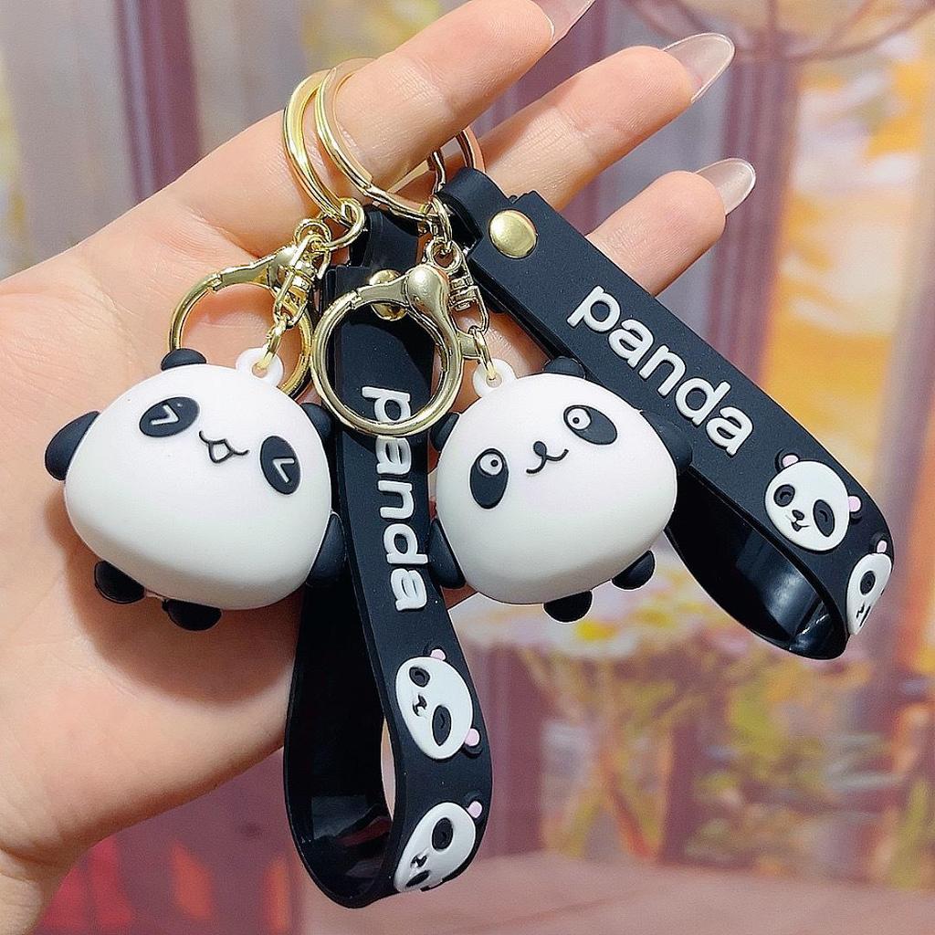 Nationaler Schatz Panda Bambus Schlüsselanhänger - Niedlicher Jungtier Anhänger für Taschen, Anhänger und Geschenke