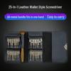 25-in-1 Precision Tool Set: Leather Case Screwdriver for Mobile Phone, Watch, and Glasses Repair