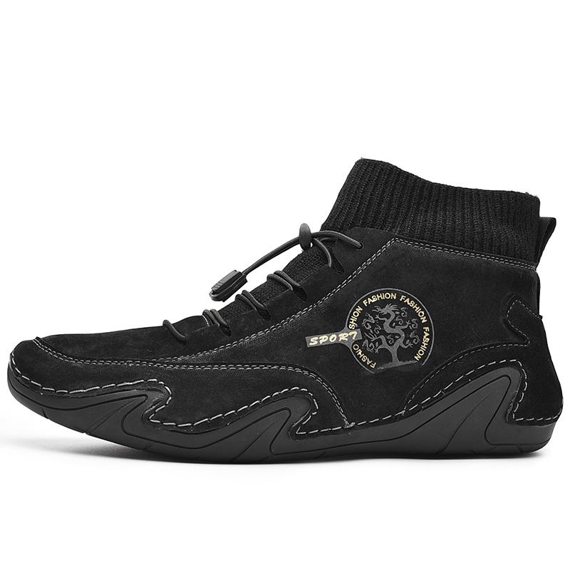 2024 Fashion Men Boots Casual Shoes Leather Boots Men Autumn Winter Snow Outdoor Light Ankle Antislip Warm Zapatos Men Shoes