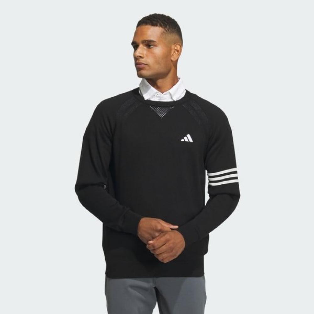 AdidaS Golf 2024 S S Men S Golf 3S Long Sleeve Pullover Sweater In9050