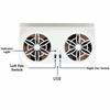 USB Charging Solar Powered Fan Dual Fans Car Exhaust Fan Auto Cooler Radiator Fan  RV Driving