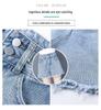 Women's Frayed Denim High-Waist A-Line Shorts for Summer