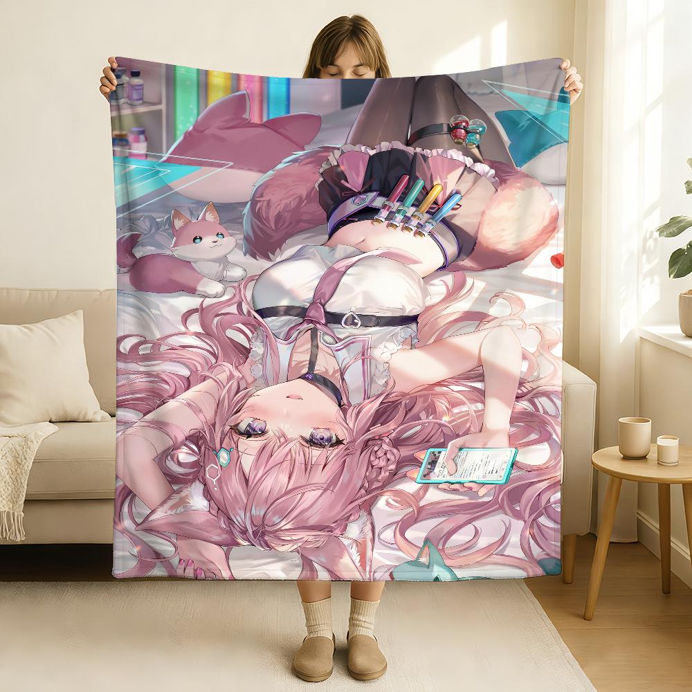 VTuber Hakui Koyori Blanket Soft and Skin Friendly For Couch Bed Napping Bedspread All Seasons Comforter