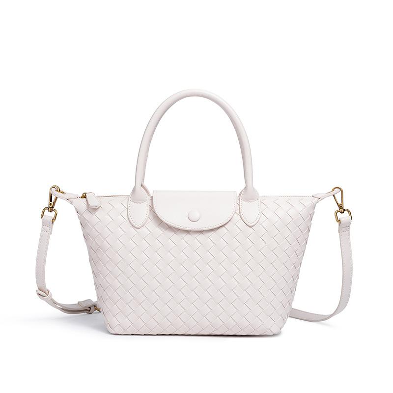 New Woven Dumpling Bag Hand-woven Bag Large-capacity Commuting Versatile Portable Messenger Bag