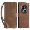 For TECNO Phantom X2 5G/X2 Pro 5G RFID Blocking Phone Case Folio Flip Leather Wallet Stand Cover with Strap