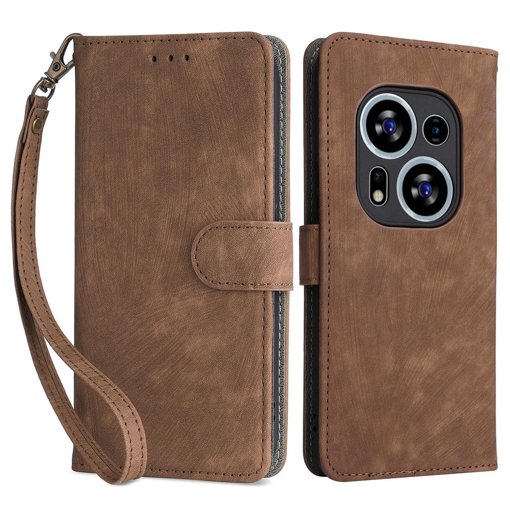 For TECNO Phantom X2 5G/X2 Pro 5G RFID Blocking Phone Case Folio Flip Leather Wallet Stand Cover with Strap