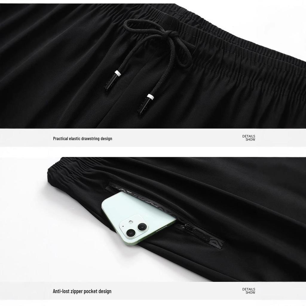 FICAKLON Men's Quick-Dry Breathable Ice Silk Shorts