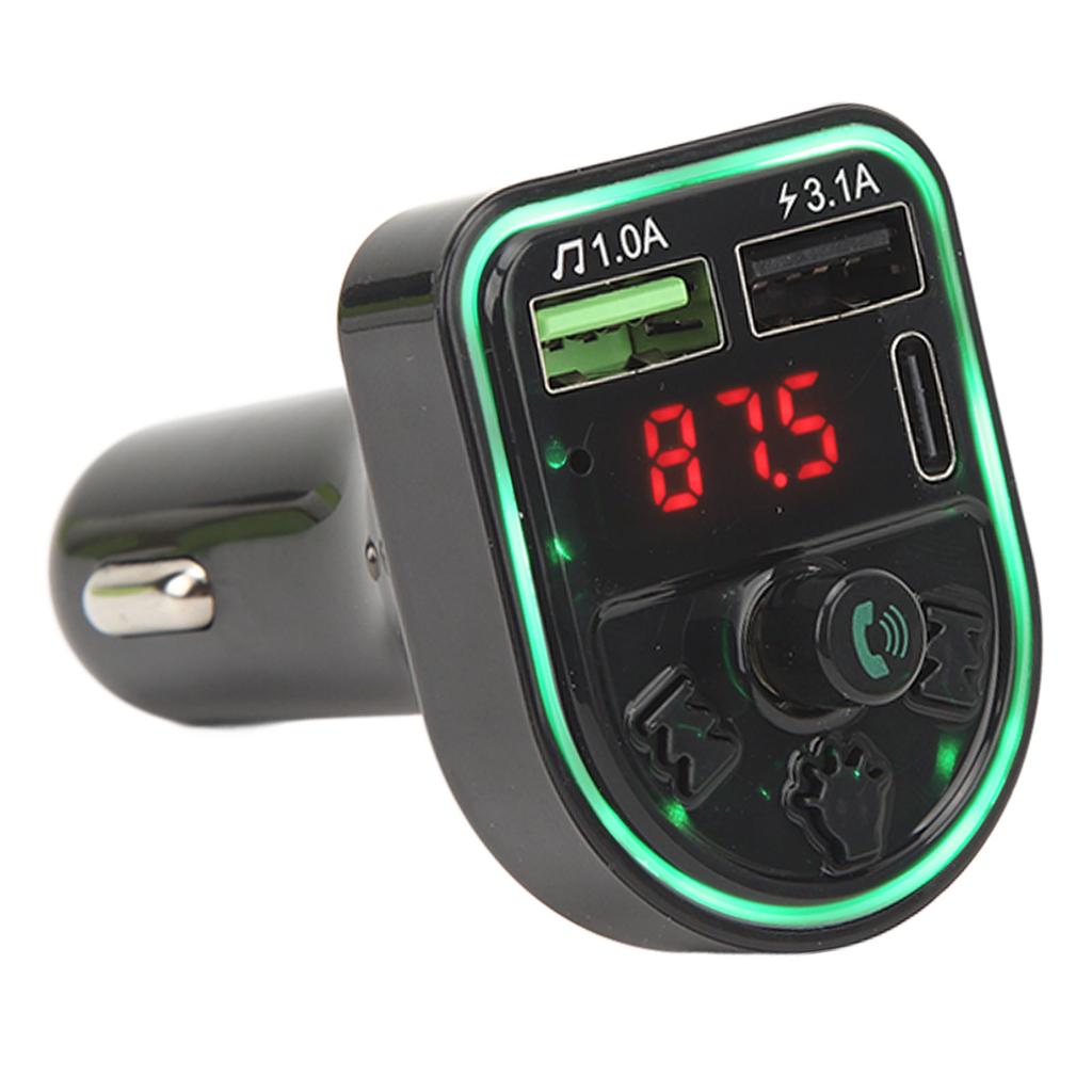 Bluetooth Transmitter for Car Wireless Cigarette Lighter Hands Free Calling Car Radio Music Adapter USB Charger with