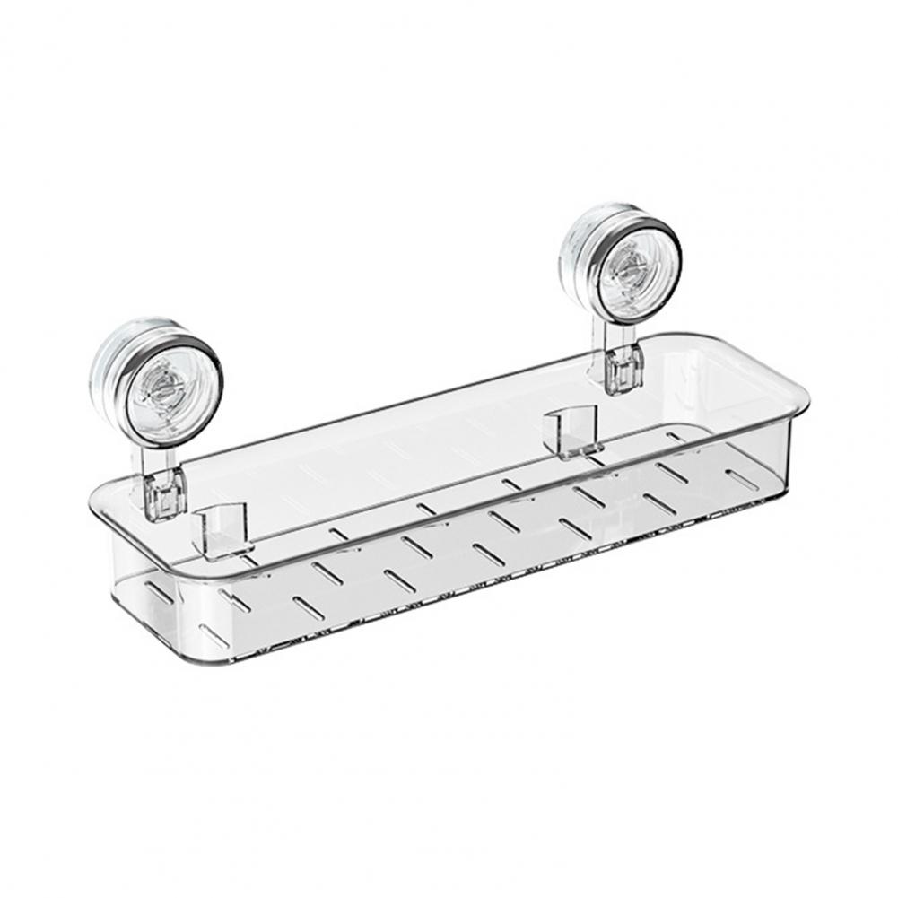 Suction Cup Storage Basket Wall-mounted Suction Cup Storage Rack Bathroom Caddy Makeup Storage Shelf Bathroom Accessories