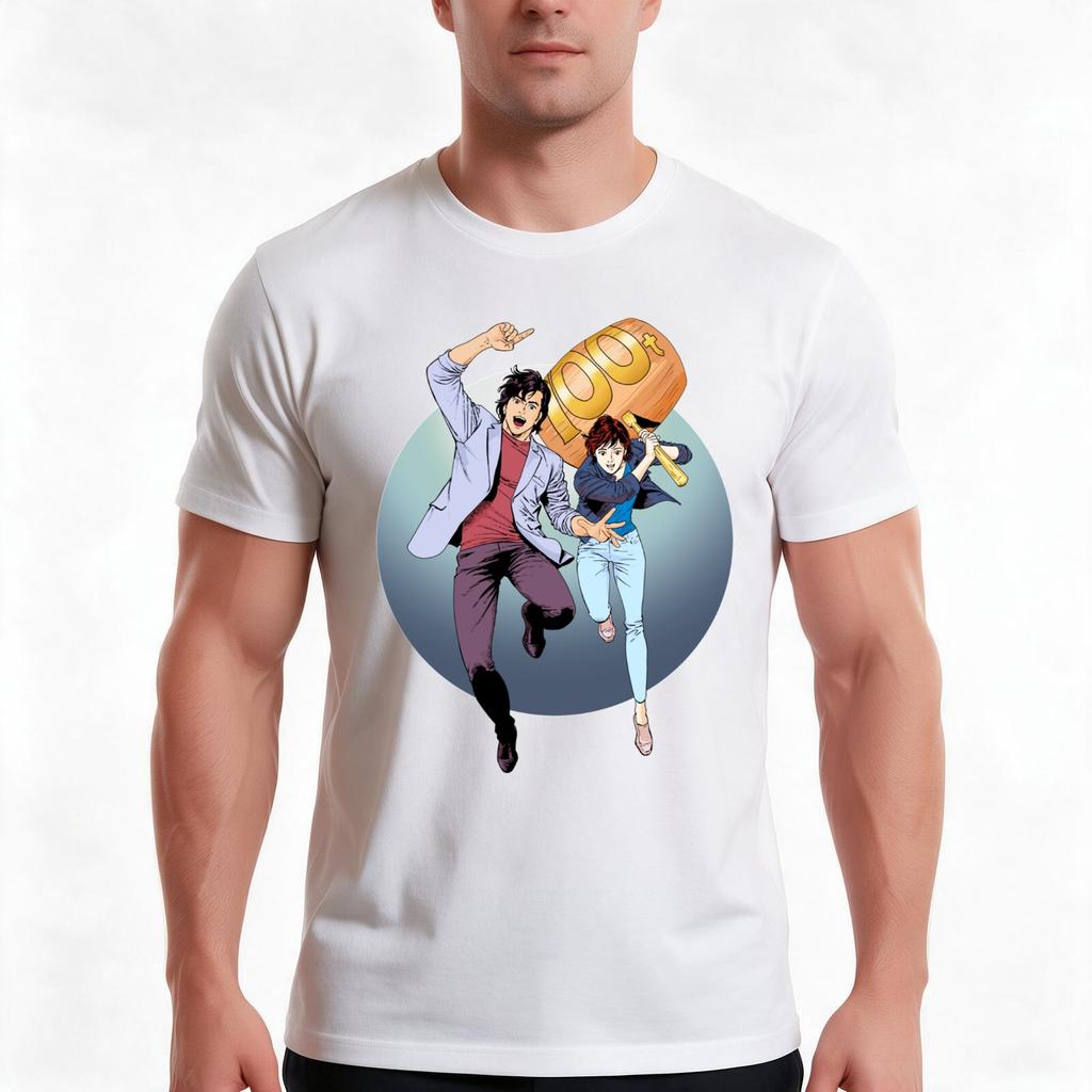 City Hunter Alias Nicky Larson100 Tonnes Tshirt Summer Casual Cotton Tee Oversized Streetwear Tops Vintage Graphic Print