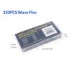 150Pcs Cotter Pin Set 2mm R-Clips Spring Connectors High Hardness Splint Pins for Car Repair DIY Handcraft Hardware Use