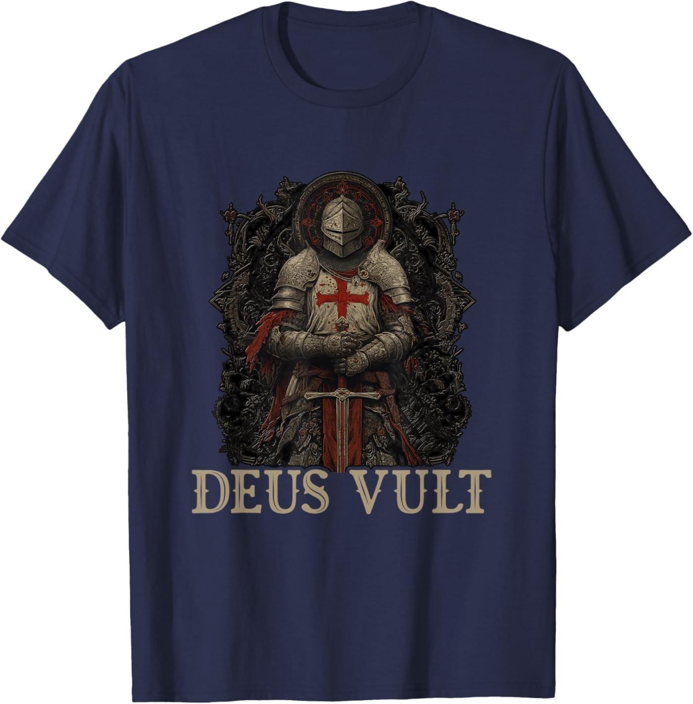 Temple Teutonic Templar Knight - Deus Vult T-Shirt S разноцветный