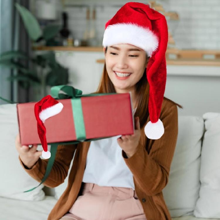 Fashionable Santa Hat Christmas Hat Soft Comfortable Hat Adult Santa Hat for Memorable Holiday Parties