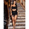 Sexy Suspender Sequin Fringe Shorts Set Sequined Suspender Tassel Shorts Suit