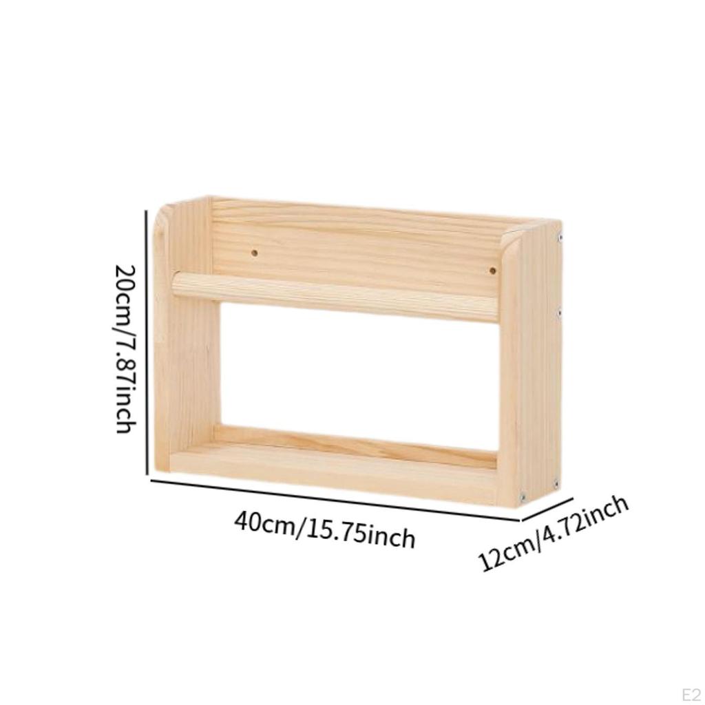 Schwebendes Bücherregal aus Holz, Bücherständer, Dekoration, robust, modisch, Bilderrahmenhalter, Wandregal