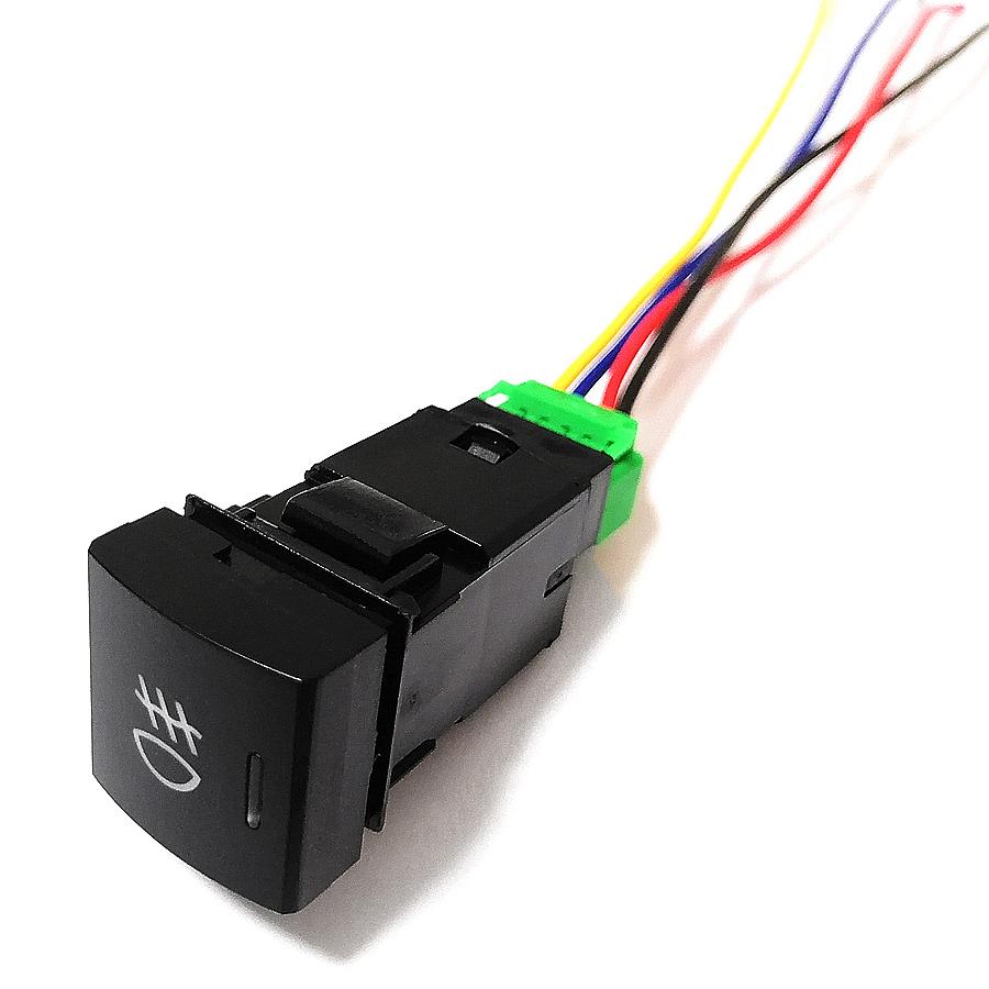 1Pcs Orignal Size Fog Lights Switch For Toyota Camry Corolla RV4 ON-OFF Buttons Blu-ray 12V Relays 5