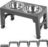 Adjustable Height Pet Feeding Dish Bowl Pets Bowls Stainless Stand Dog Double Bowls Big Dog Elevated Food Water Feeders for Dogs