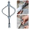 Outil de débouchage de canalisations à arbre flexible de type poussoir à chaîne de détartrage réglable polyvalent 16 mm Outil de dragage de canalisations à ressort
