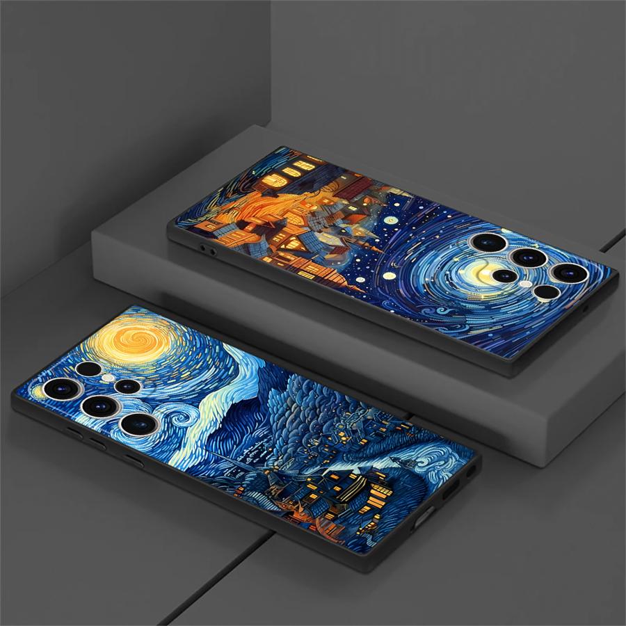 Van Gogh Starry Sky Phone Case for Samsung Galaxy S22 Plus S21 5G S21 FE S24 S25 Ultra S20 S23 Ultra S22 Ultra Cover