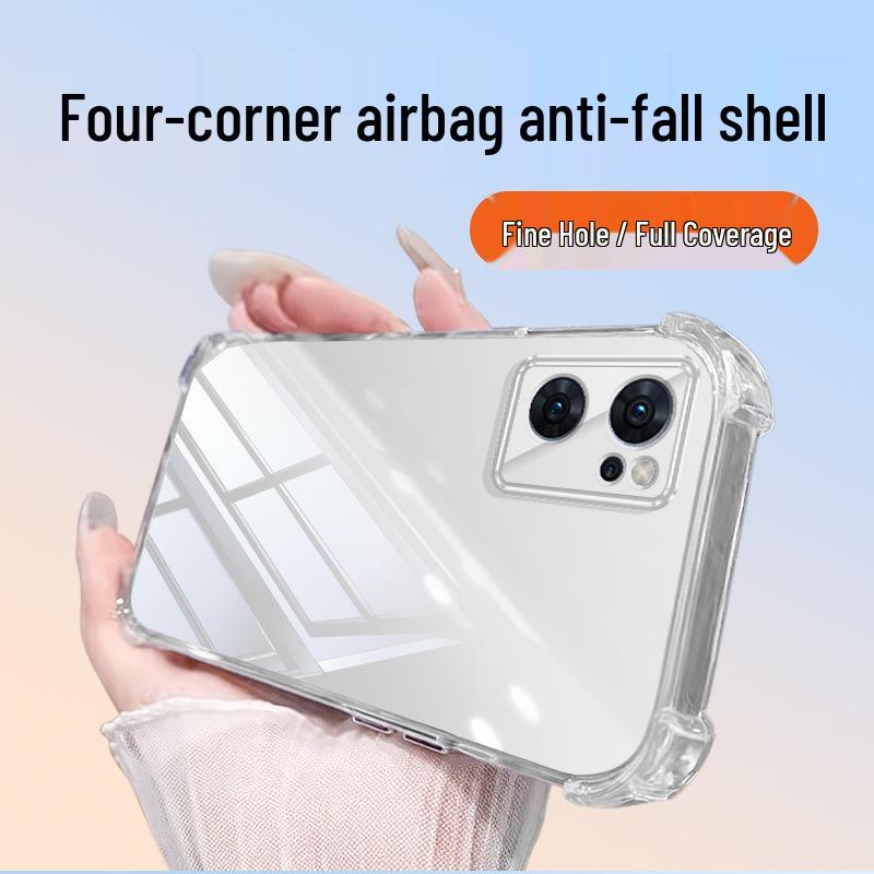 

OPPO Reno7 Airbag Drop-proof Transparent TPU Case: Compatible with Reno7, Reno7 Pro, Reno7 SE. Reno7