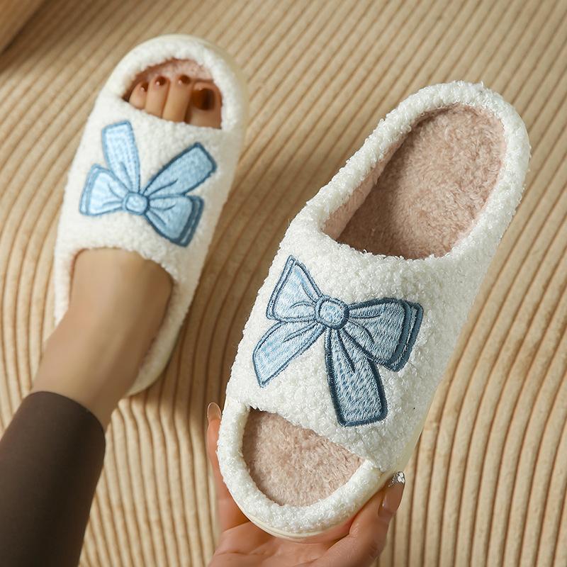 

Fashion Fashion Women s Slippers Home Autumn Winter Designer Woman Shoes Luxury Bow Fuzzy Fur Slides Flat Casual Indoor Fluffy Footwear 36-37 синий