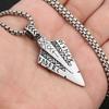 New Design Stainless Steel Vikings Arrowhead Pendant Necklaces For Men Nordic Odin Rune Necklace Pagan Jewelry Gift