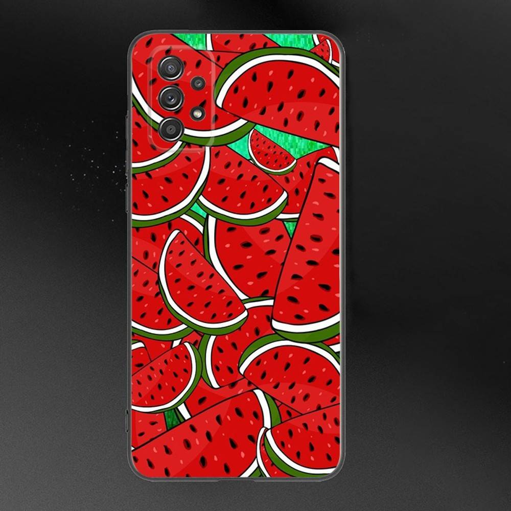 Watermelon Art Phone Case For Samsung Galaxy A 91,80,73,72,71,53,52,51,22,5G Shockproof Soft Black Cover Samsung a535g