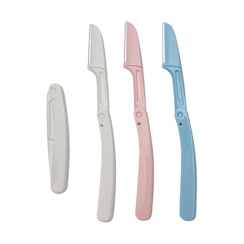 Foldable Anti-Scratch Eyebrow Razor Set for Women - Safe & Beginner Friendly