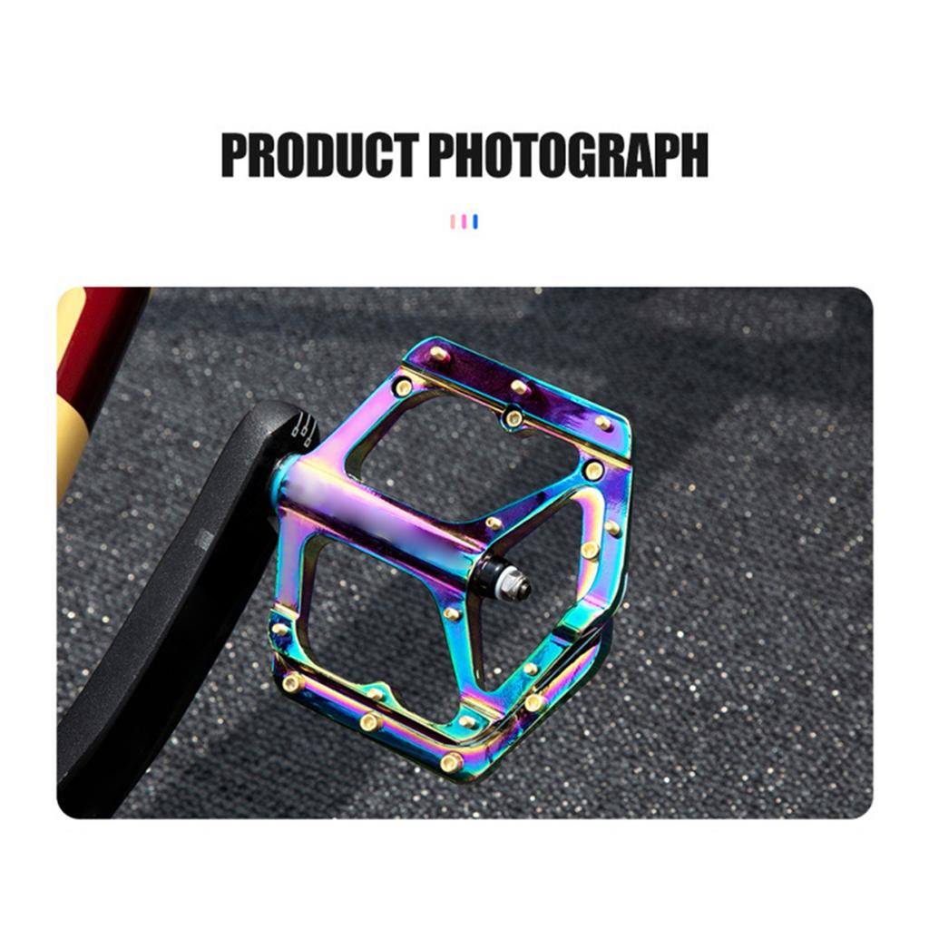Bicycle Pedals Colorful Cycle Road Bike Pedals Non Slip Aluminium MTB Bike Pedals