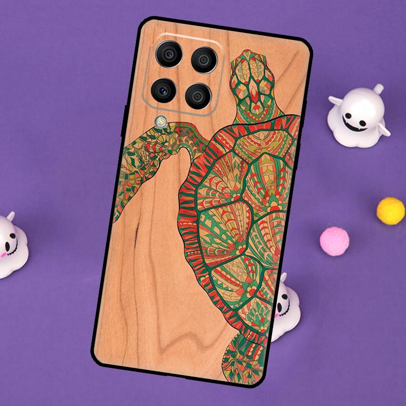 Turtle Wood Pattern Cover For Samsung Galaxy M11 M51 M31 M33 M13 M23 M53 M15 M55 M14 M34 M54 M20 M32 M52 Case