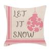 New Pink Christmas Pillow Cover Home Bedroom Sofa Lumbar Cushion Santa Claus Letter Pillow Cover