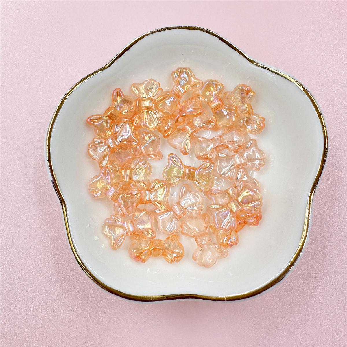 

30 шт. 8,7*14,7 мм, декоративные маленькие блестящие бусины с бантиком AB для DIY, цепочка для мобильного телефона, изготовление ювелирных изделий, прозрачные ювелирные аксессуары оранжевый